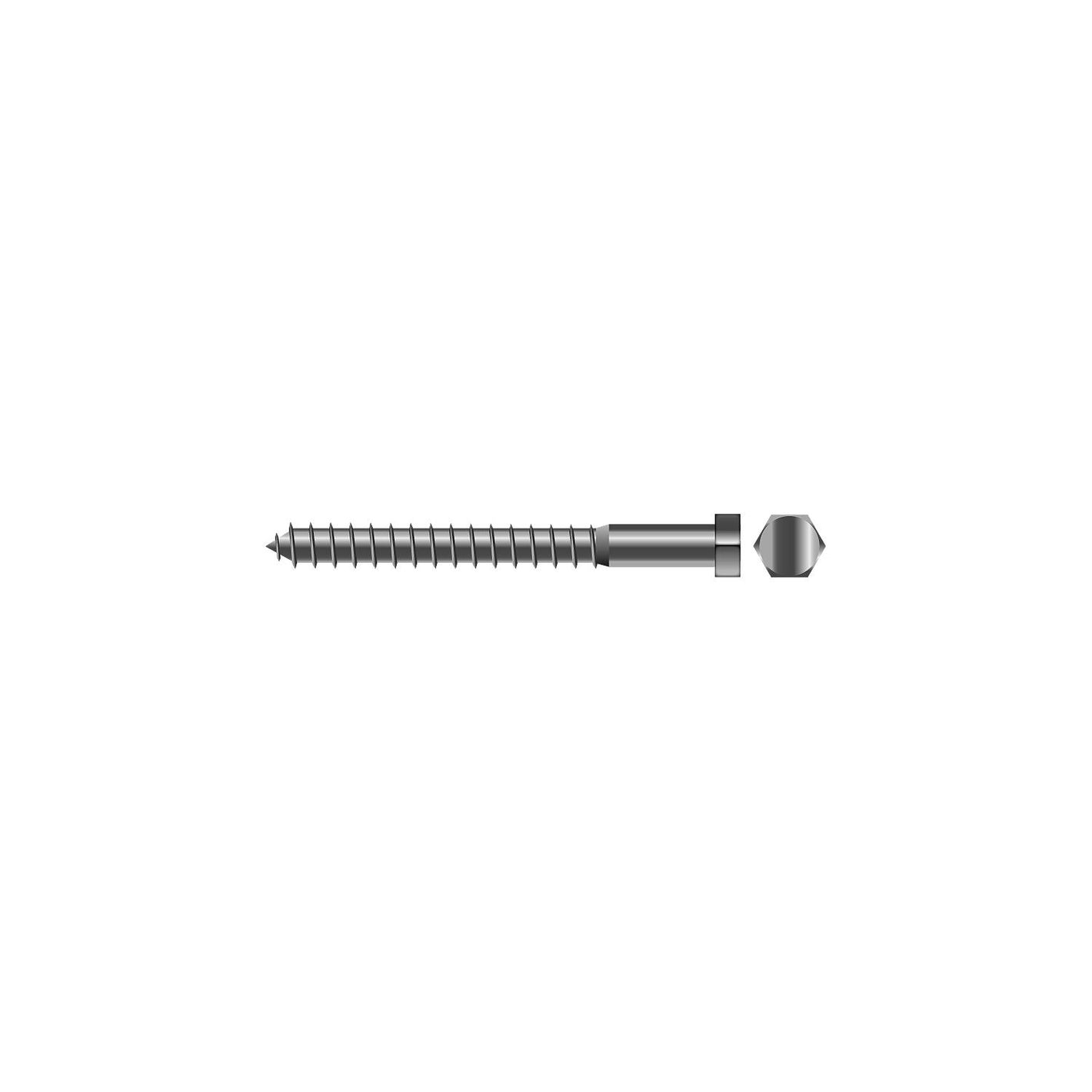 Lag Screw, 1/2 x 3-1/2"