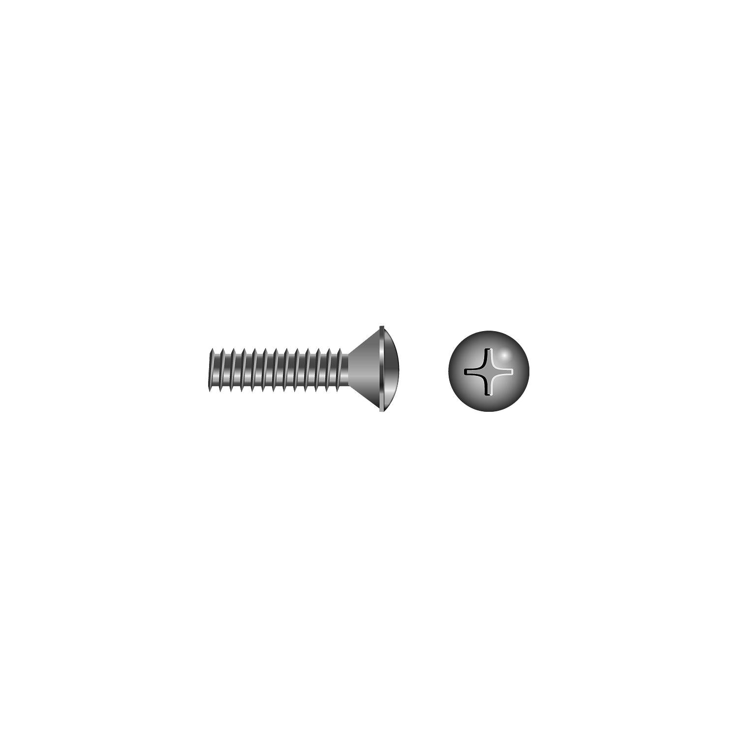 Phillips Machine Screw - Oval Head, 5/16"-18 x 2"