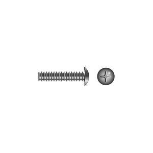 10-24 x 1-1/2in 18-8 Stainless Steel Phillips Truss Head Machine Screw, 100/PK