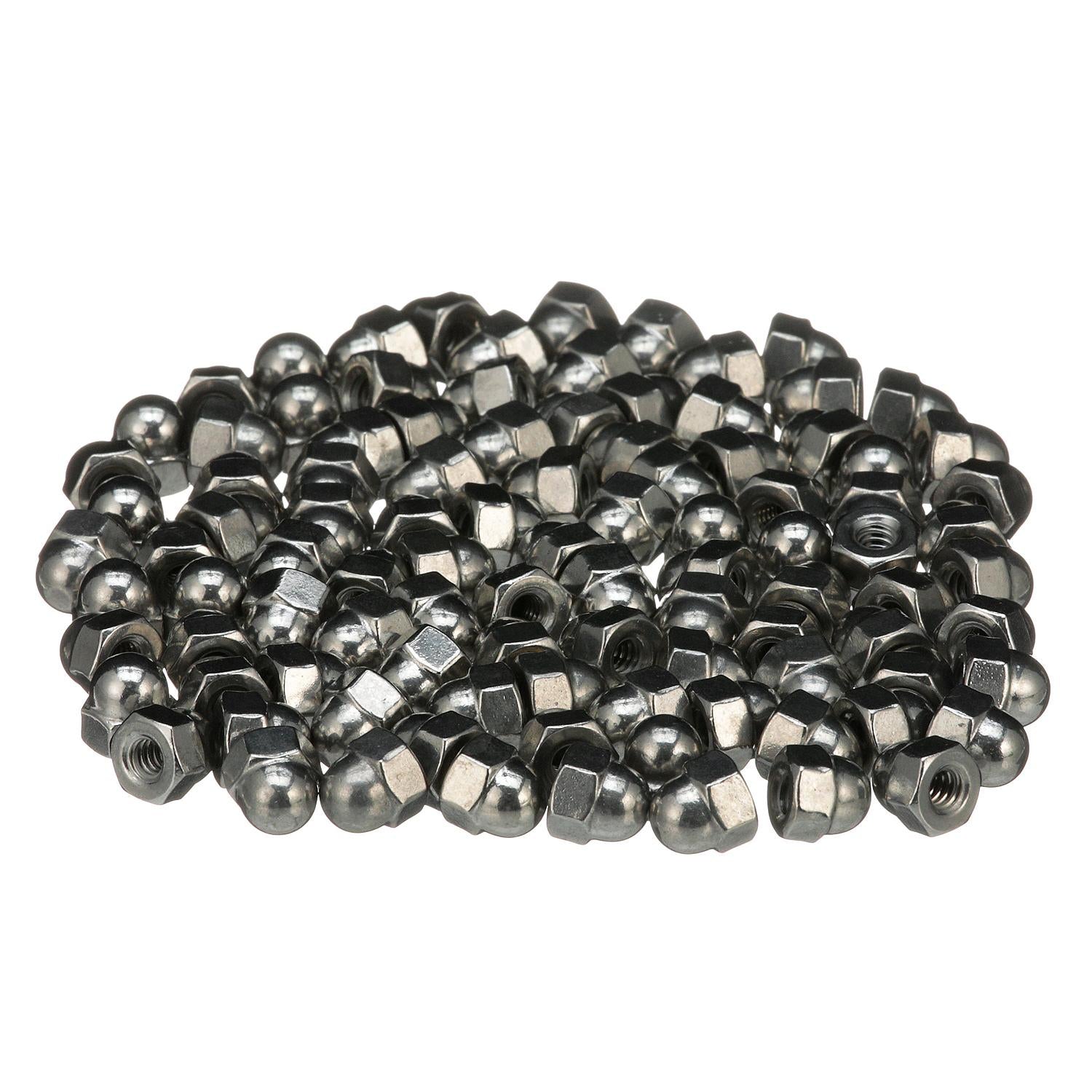 10-24 18-8 Stainless Steel Acorn Cap Nut, 100/PK