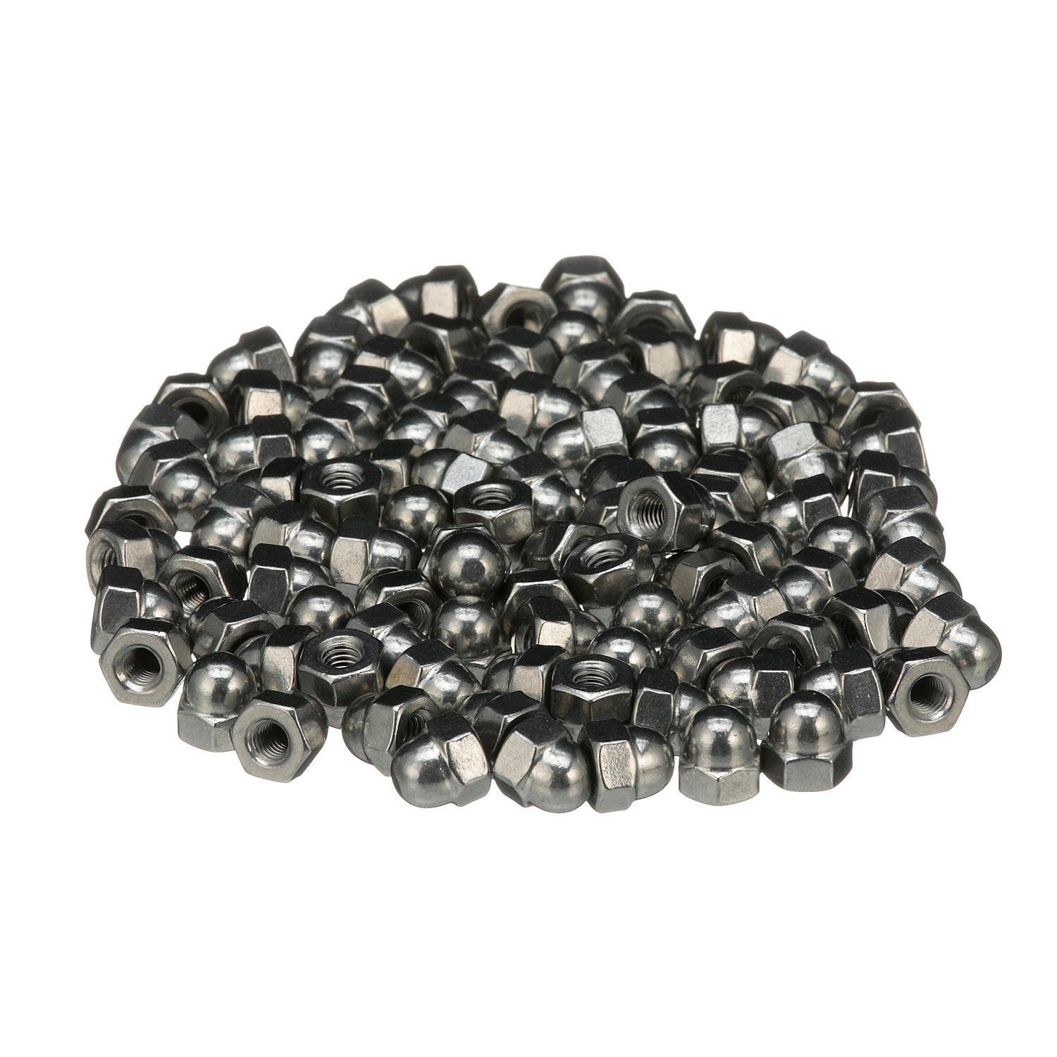 10-32 18-8 Stainless Steel Acorn Cap Nut, 100/PK