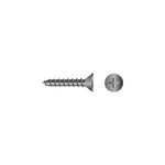 #12 x 3in 18-8 Stainless Steel Phillips Flat Head Tapping Screw, 50/PK
