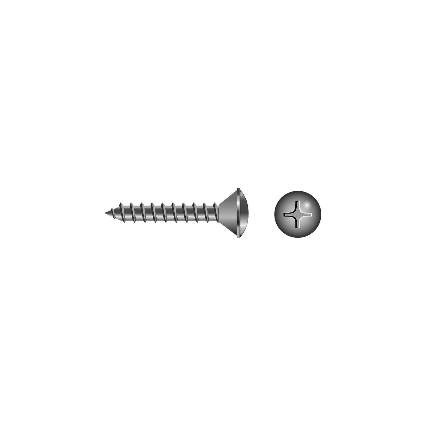 Seachoice 59983 Stainless Steel Phillips Machine Screw - Oval Head