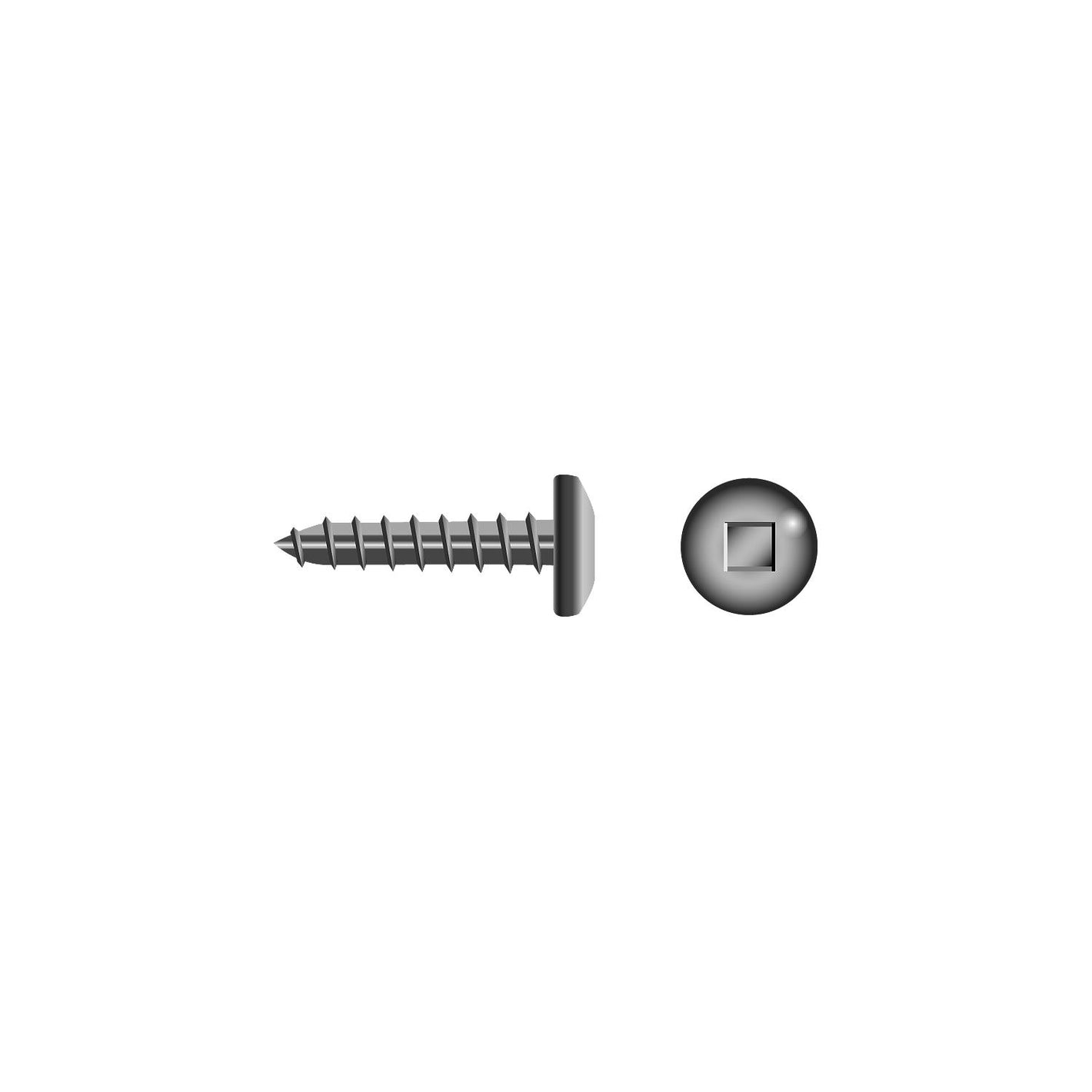 Square Tapping Screw - Pan Head, #14 x 1-1/2"