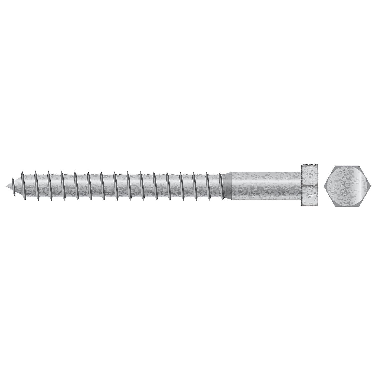 Lag Screw, 3/8 x 4"