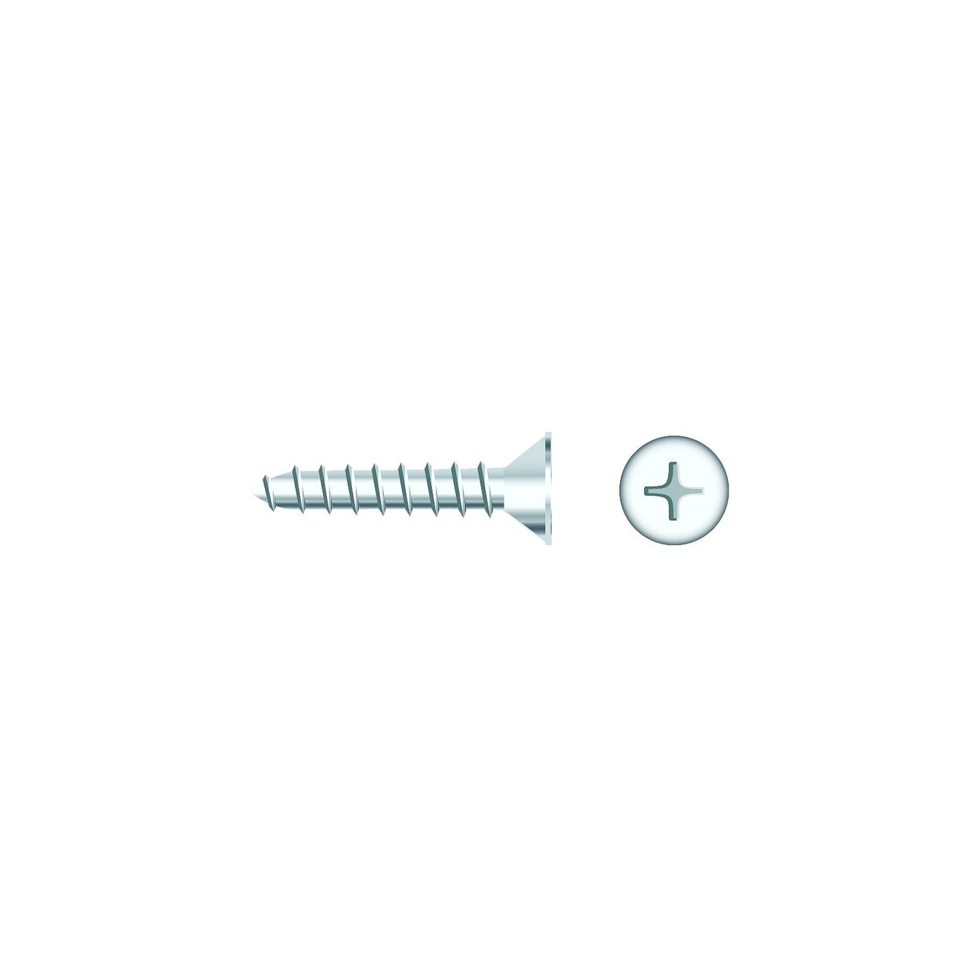 Seachoice 01756 Chrome Plated SS Phillips Tapping Screw - Flat Head, #8 x 1-1/4"