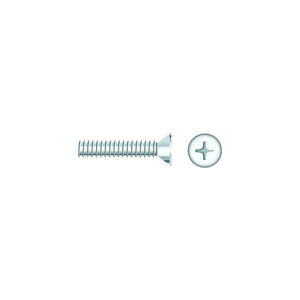Seachoice 01789 Chrome Plated SS Phillips Machine Screw - Flat Head, 1/4-20 x 1"