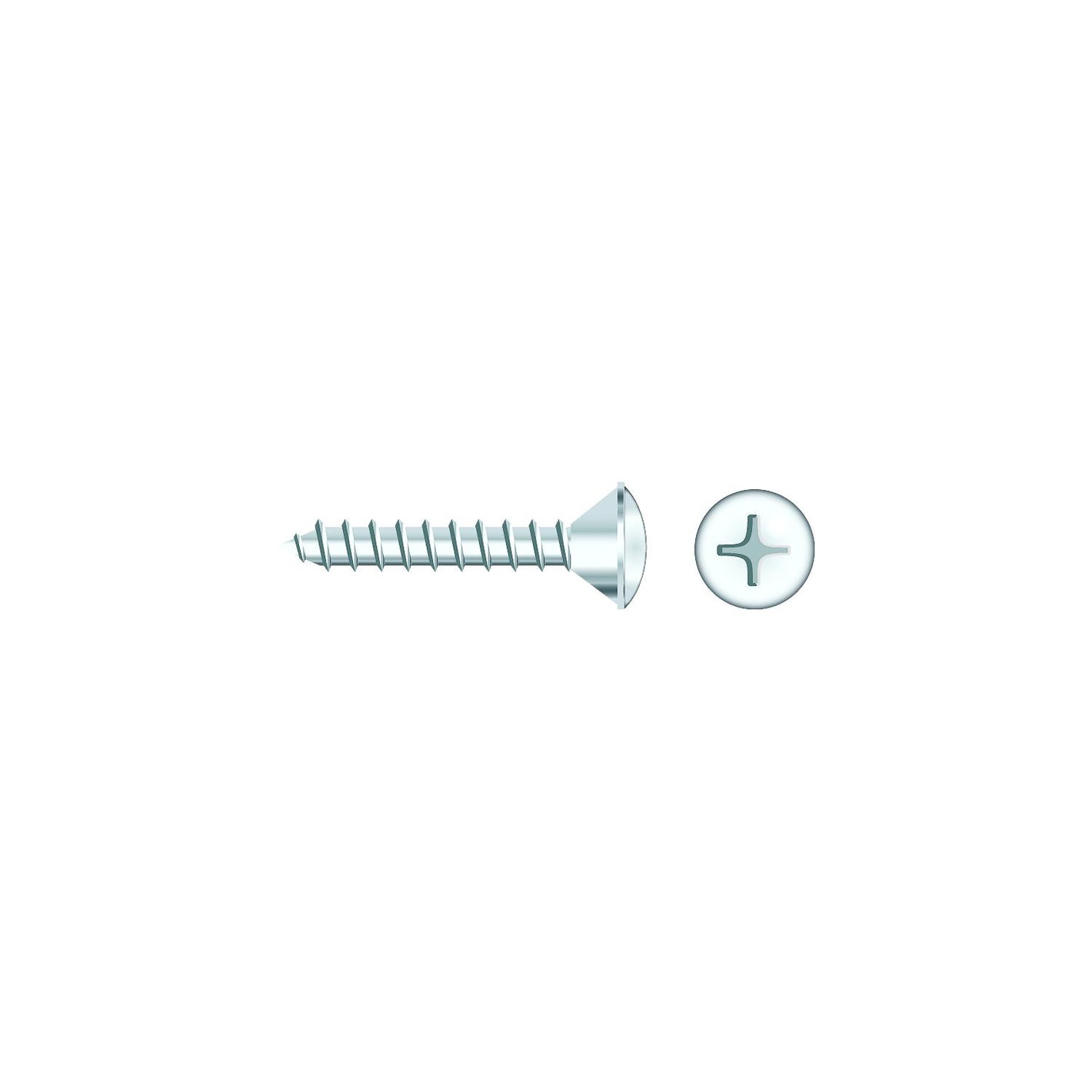Seachoice 01793 Chrome Plated SS Phillips Tapping Screw - Oval Head, #10 x 3/4"