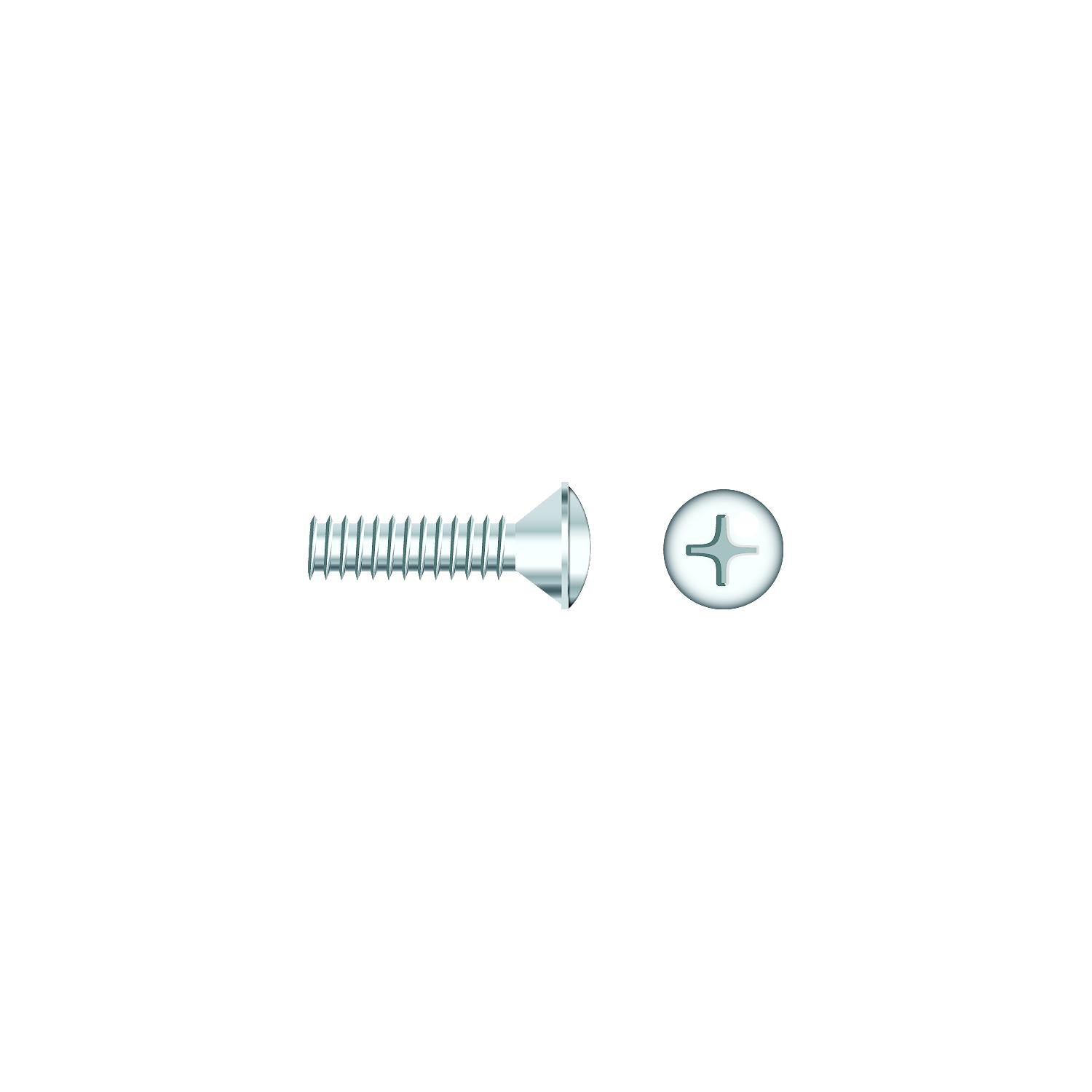 Seachoice 01808 Chrome Plated SS Phillips Machine Screw - Oval Head, 8-32 x 2"