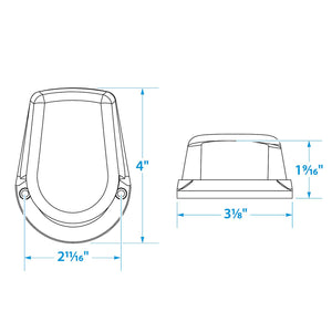 Seachoice LED Bow Light, Marine Navigation, Chrome Bi-Color, 4 In.