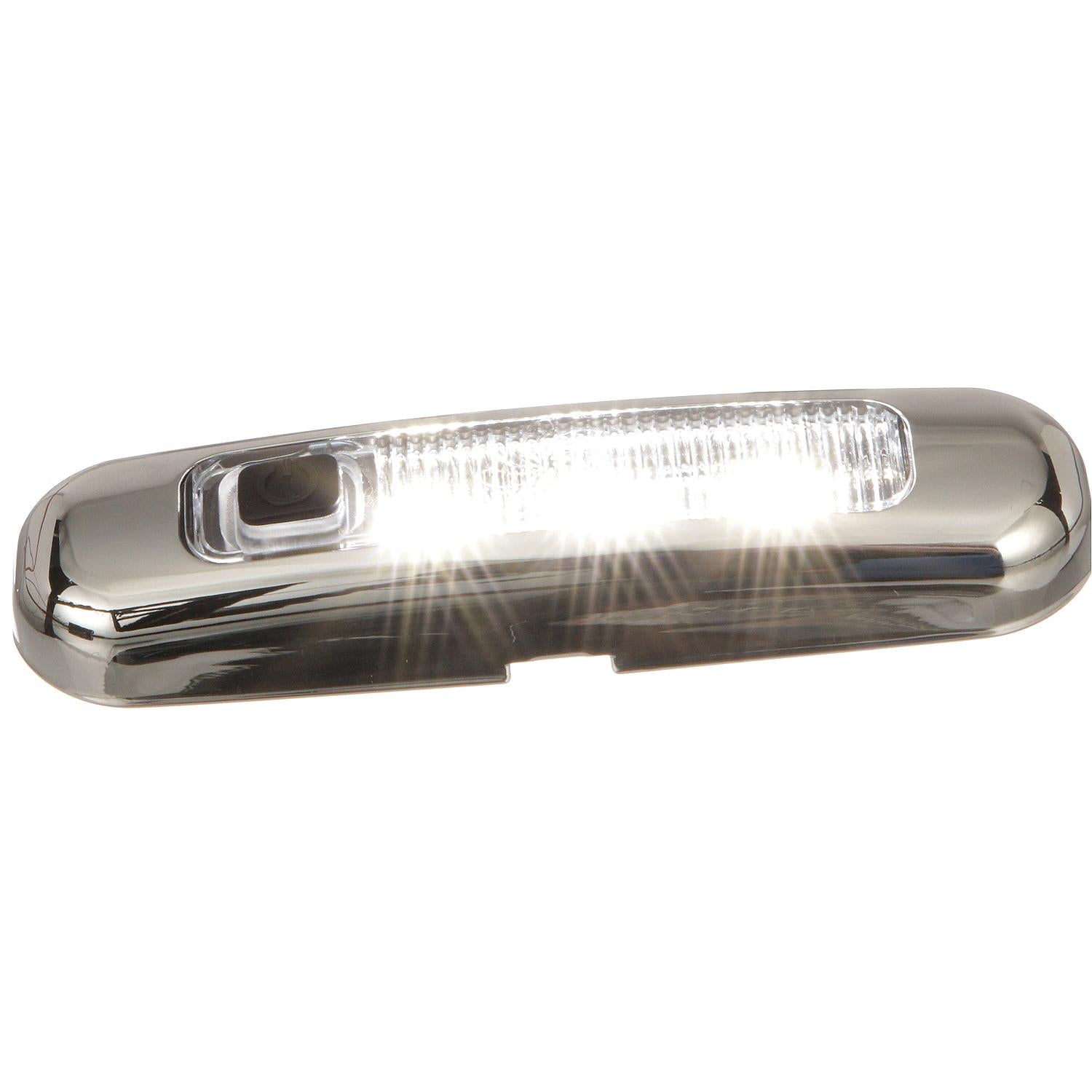 Seachoice LED Surface Mount Area Light with On/Off Switch, 316 Stainless Steel, White Light, 220 Lumens