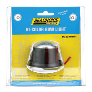 Seachoice Bow Light Marine Navigation, Horizontal Mount, Stainless Steel, Bi-Color, for Boats Under 39 Feet
