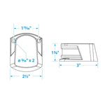Seachoice Bow Light, Marine Navigation, Chrome Bi-Color, 2.75 In.