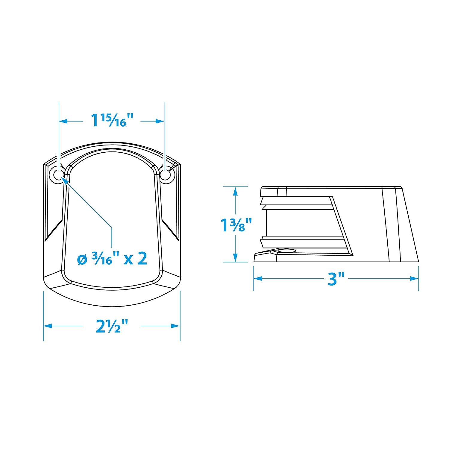 Seachoice Bow Light, Marine Navigation, Chrome Bi-Color, 2.75 In.
