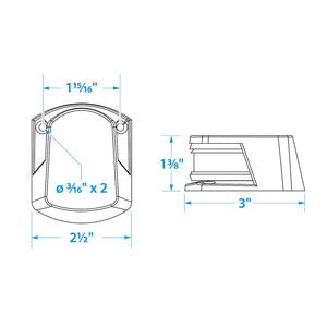 Seachoice Bow Light, Marine Navigation, Chrome Bi-Color, 2.75 In.
