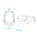 Seachoice Bow Light, Marine Navigation, Chrome Bi-Color, 4 In.