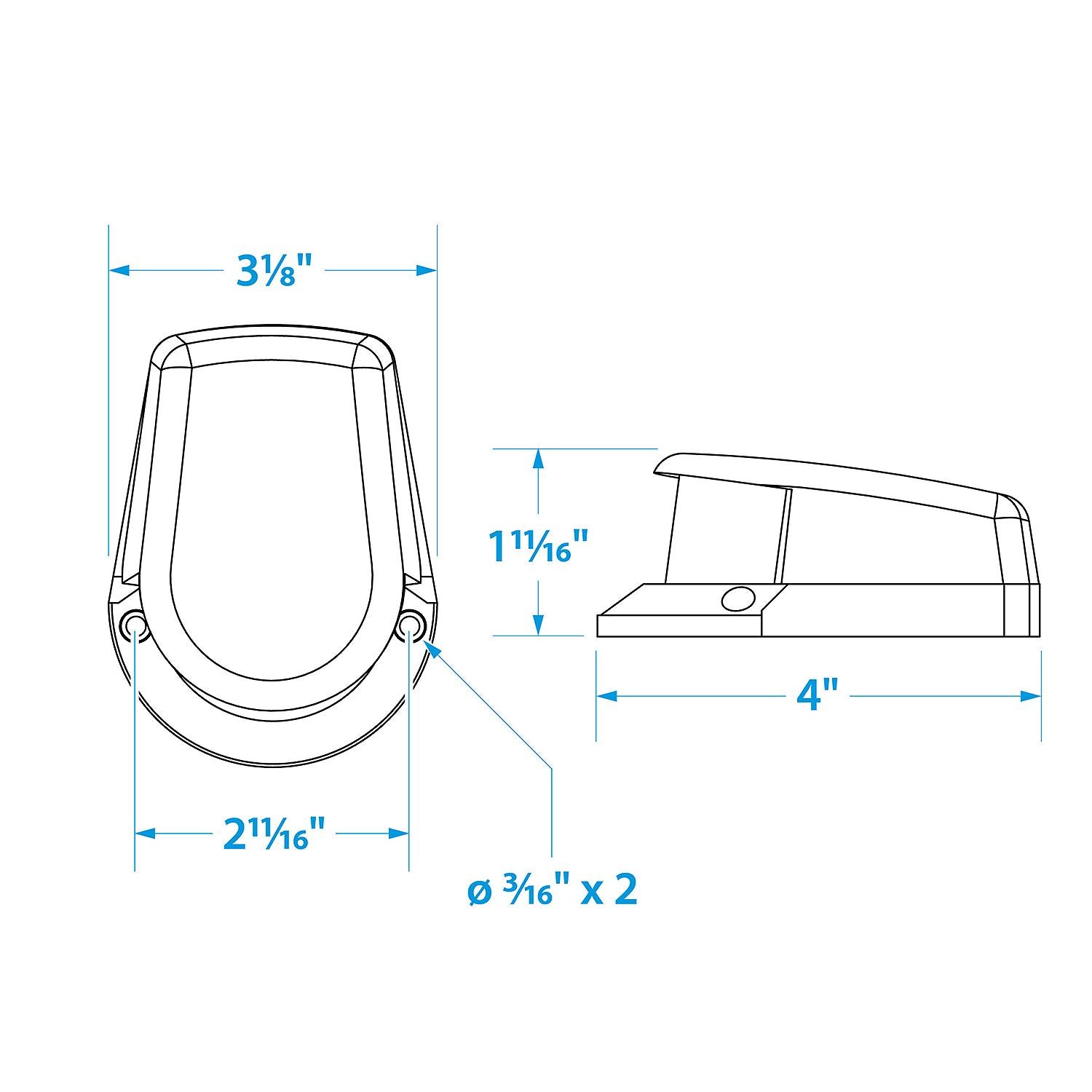 Seachoice Bow Light, Marine Navigation, Chrome Bi-Color, 4 In.