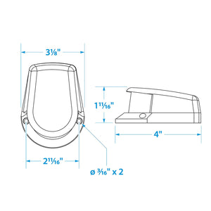 Seachoice Bow Light, Marine Navigation, Chrome Bi-Color, 4 In.