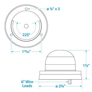 Seachoice Bow Light Marine Navigation, Horizontal Mount, Stainless Steel, Bi-Color, for Boats Under 39 Feet