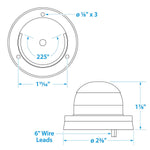 Seachoice Bow Light Marine Navigation, Horizontal Mount, Stainless Steel, Bi-Color, for Boats Under 39 Feet