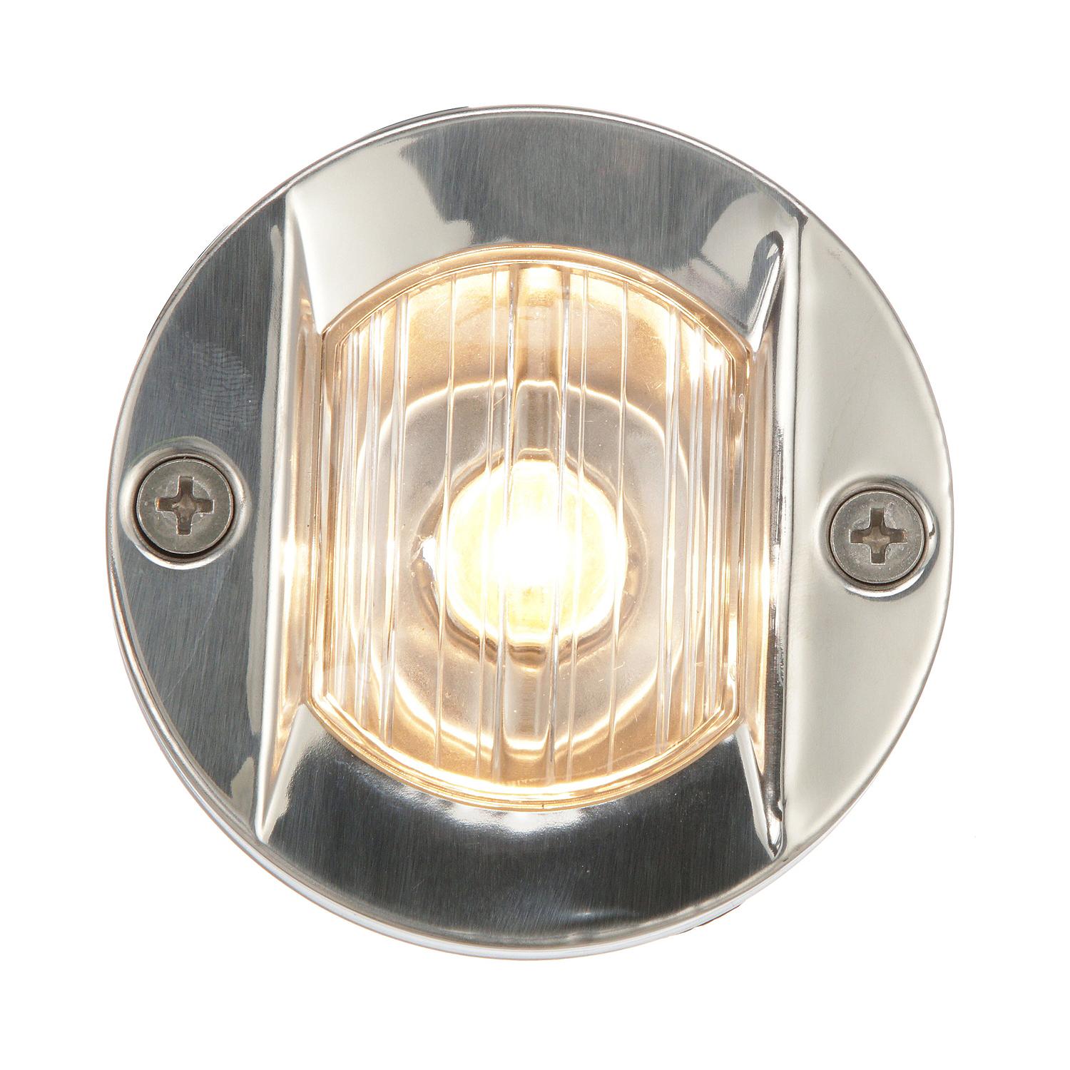Seachoice Round Navigation Transom Light w/ Stainless Steel Flange, 3 In., Vertical Surface Mount