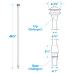 Seachoice All-Round Reduced Glare Replacement Light, 2 Nautical Mile Visibility for Sail or Powerboats Under 66 Feet