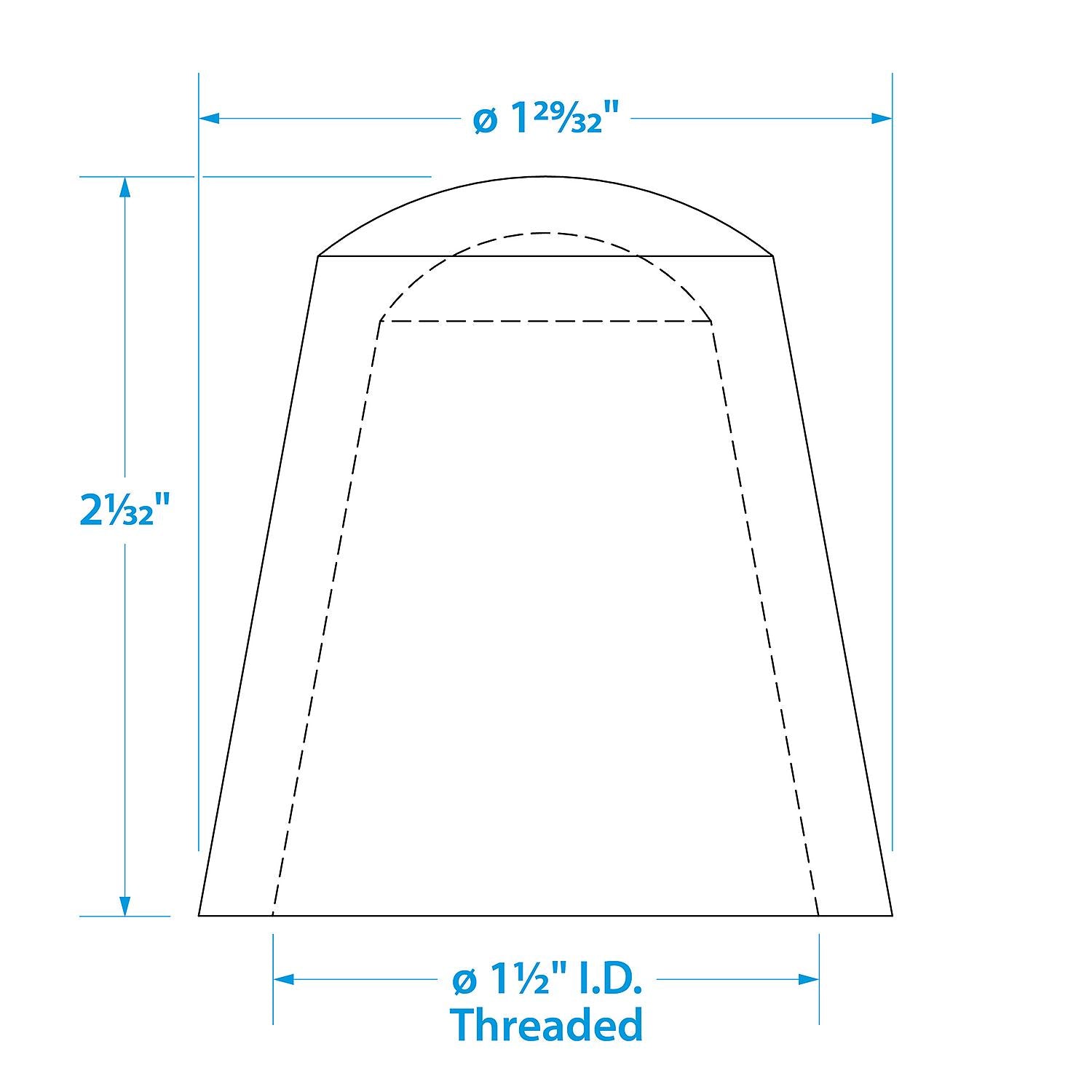 Seachoice Replacement Globe All-Round Stern Light, Anti-Glare Globe