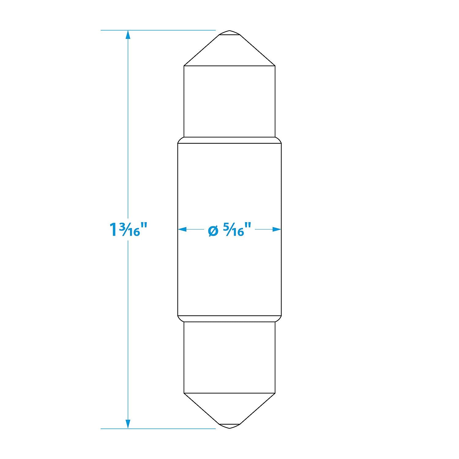 Seachoice Replacement Incandescent Bulbs With Festoon Base, 12V, 3 Watt, Pack of 2