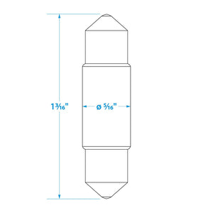 Seachoice Replacement Incandescent Bulbs With Festoon Base, 12V, 3 Watt, Pack of 2