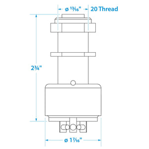 Seachoice 11641 3 Position Heavy Duty Ignition Starter Switch