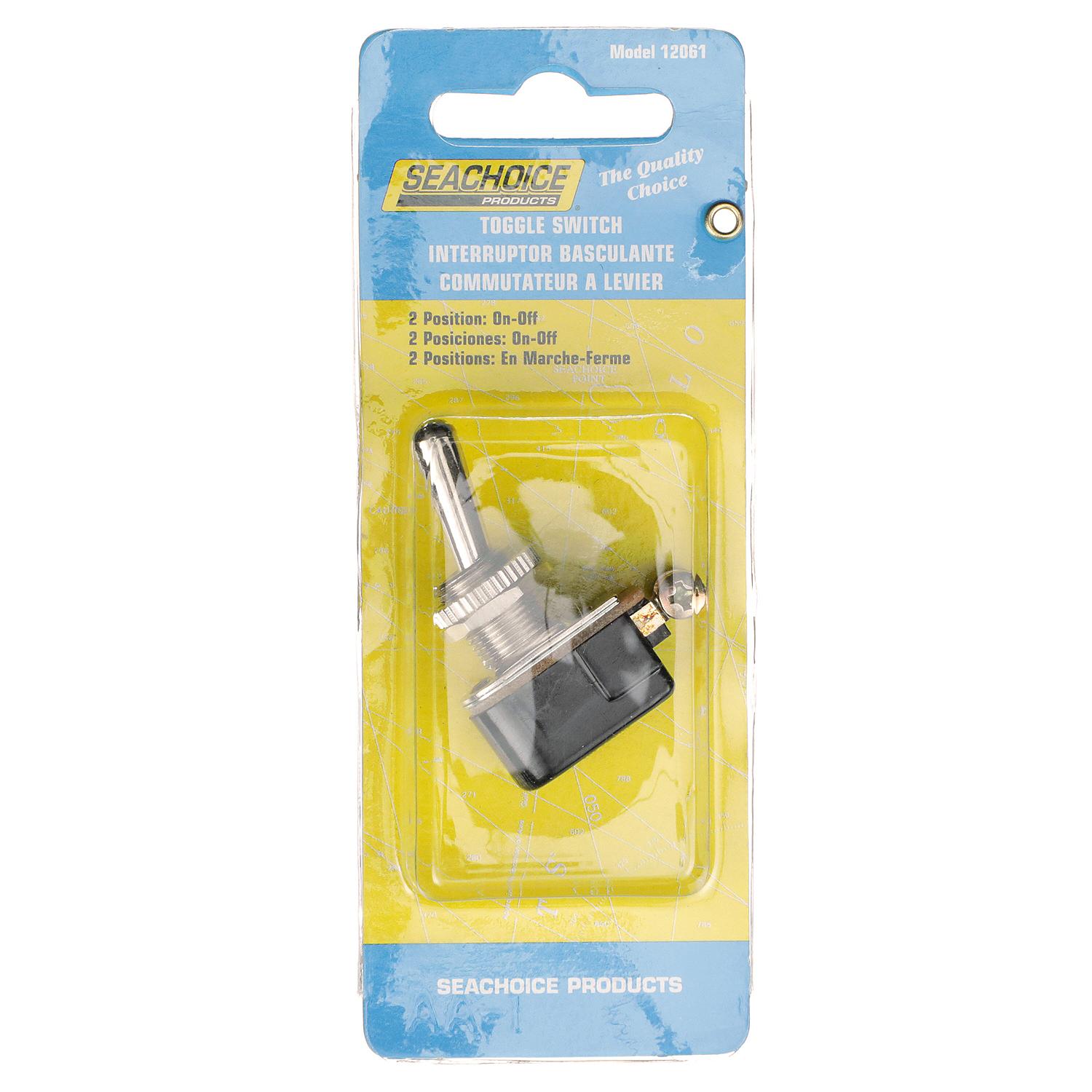 Seachoice 2-Position Heavy Duty Toggle Switch, On/Off, 2 Screw Type Terminals