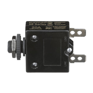 Seachoice Circuit Breaker, Push to Reset, 20 Amp