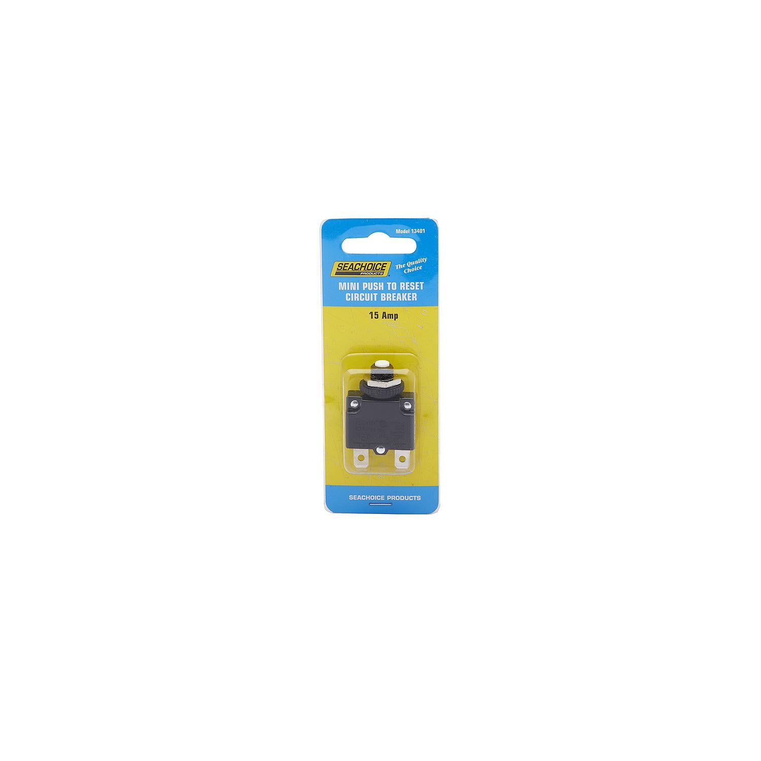 Seachoice Mini Push to Reset Circuit Breaker, 15 AMP