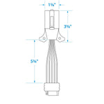 Seachoice 7-Way Round to 5-Way Flat Boat Trailer Adapter Plug, 8 in.