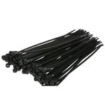 Seachoice Cable Ties, 8 In. Long, Mounting Design, 50 Lbs. Max Load, UV Black, Pack of 100