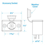 Seachoice Accessory Plug and Socket, 12V Spotlight