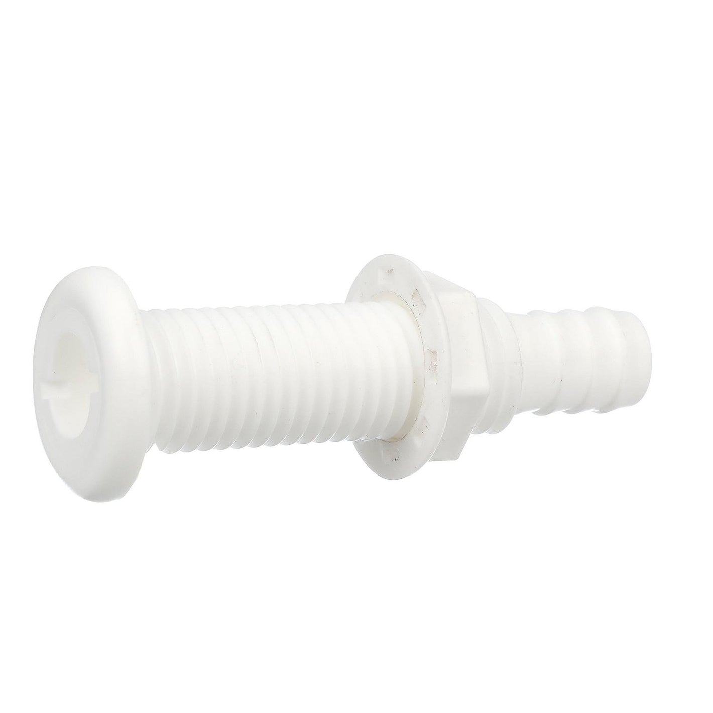 Seachoice Polypropylene Extra Long Thru-Hull Connector for 3/4 in. ID Hose, White Finish