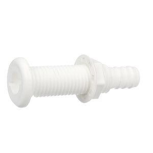 Seachoice Polypropylene Extra Long Thru-Hull Connector for 3/4 in. ID Hose, White Finish