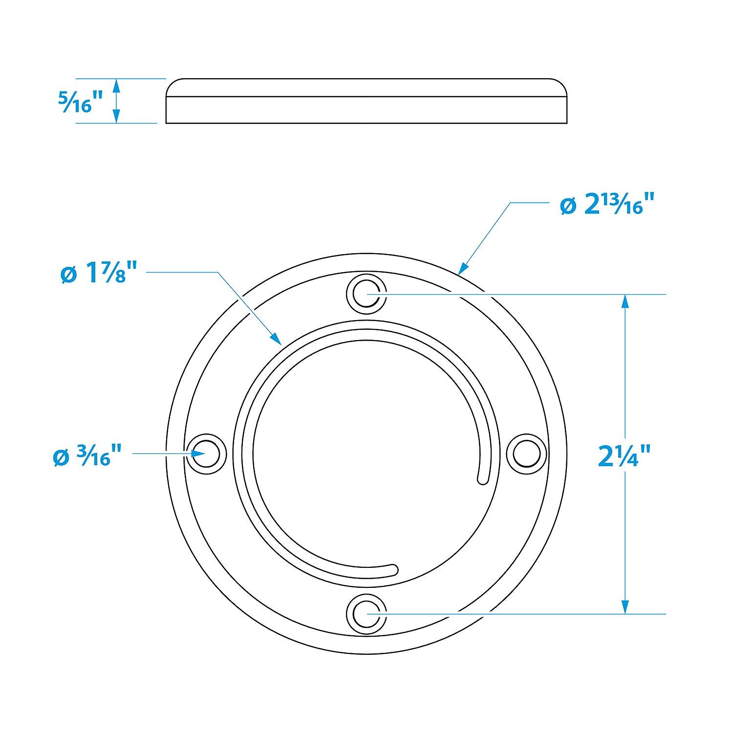 Seachoice Boat Self-Bailing Cockpit Mounted, 2-7/8 In. Scupper Valve Kit