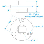 Seachoice Garboard Drain Plug, Stainless Steel, Fits 1/2 In. Pipe, Includes Flange and Plug