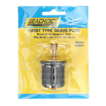 Seachoice Twist-Turn 1.25 In. Marine Boat Brass Drain Plug w/ Neoprene Seal