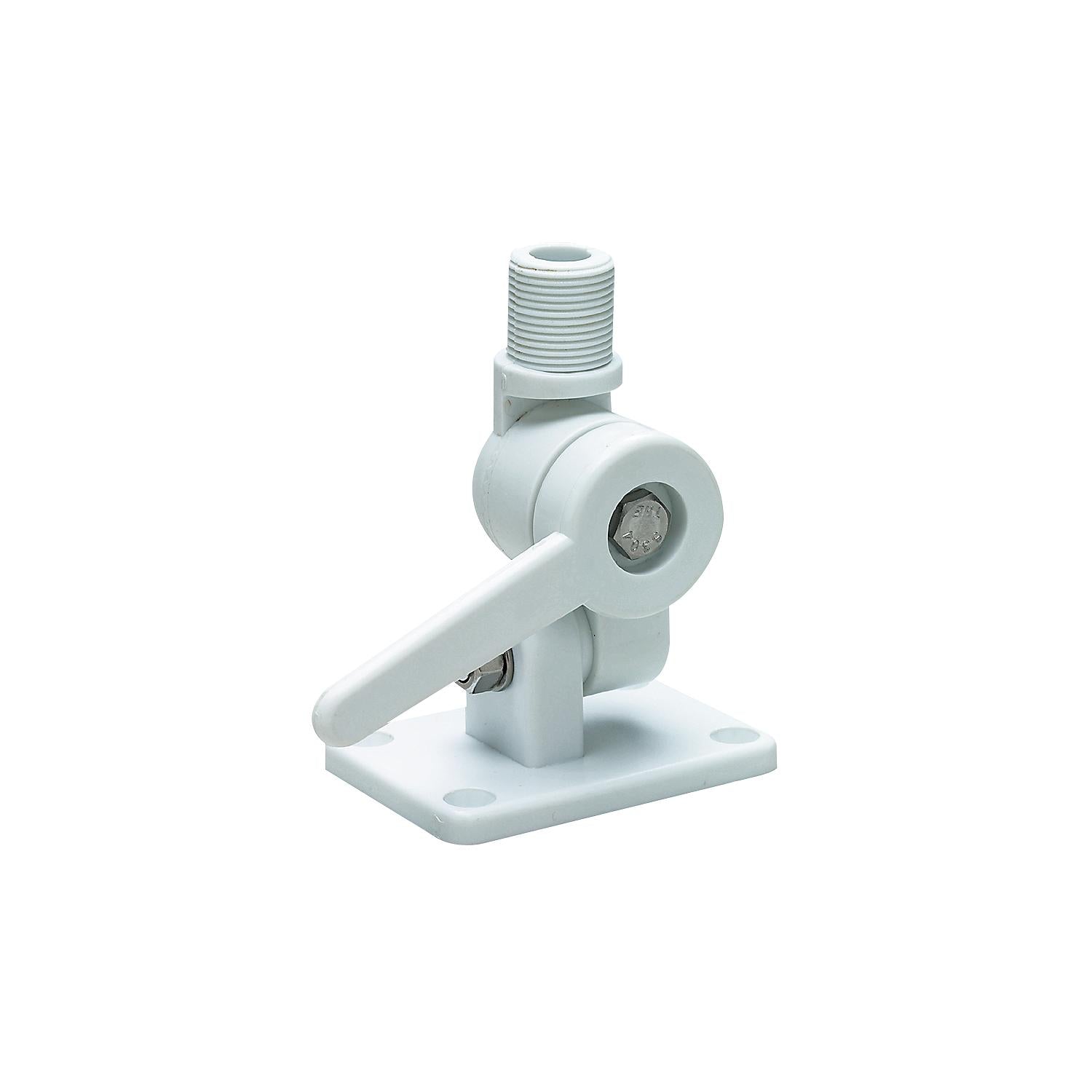 Seachoice 19500 Nylon Antenna Ratchet Mount, White, Bulk Pack