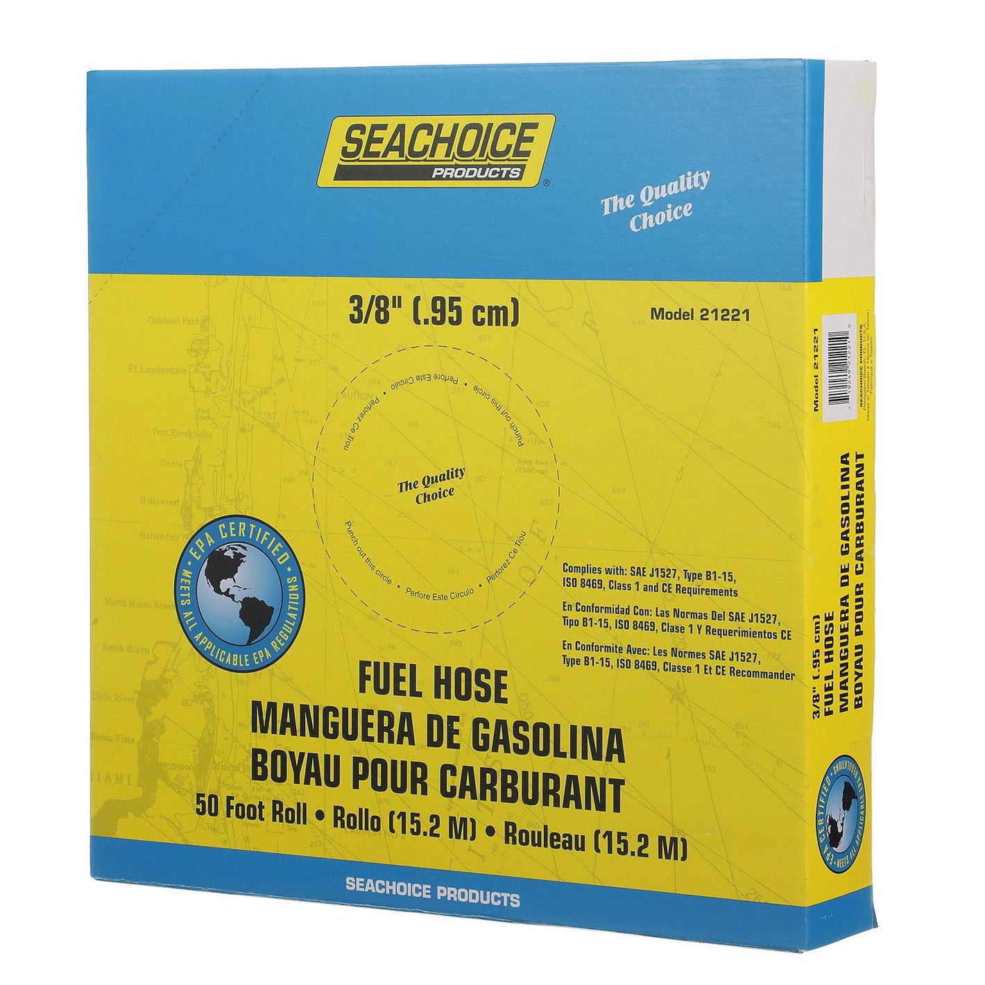 Seachoice Fuel Hose EPA Compliant, For Repair and Replacement on Outboard Engines, Type B1-15