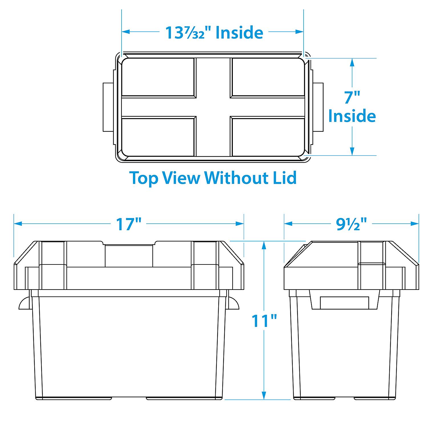 Seachoice USCG-Approved Marine Group 27 Series Standard Battery Box with Strap & Mounting Kit