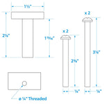 Seachoice Mounting Bolt and Isolator For Motorguide (Sold as Set of 4)
