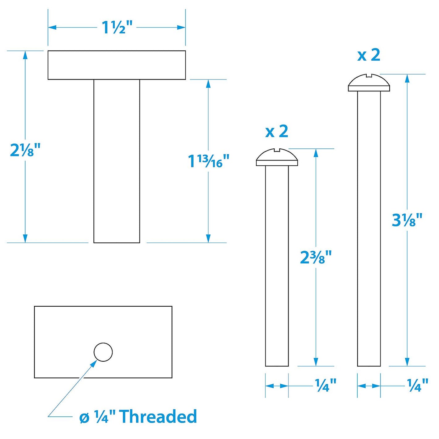Seachoice Mounting Bolt and Isolator For Motorguide (Sold as Set of 4)