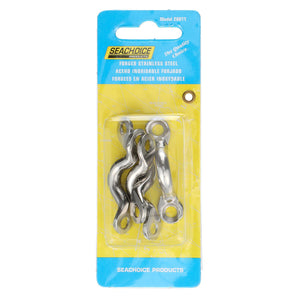 Stainles Steel Eye Straps, 1-7/8in x 11/32in, 4/PK