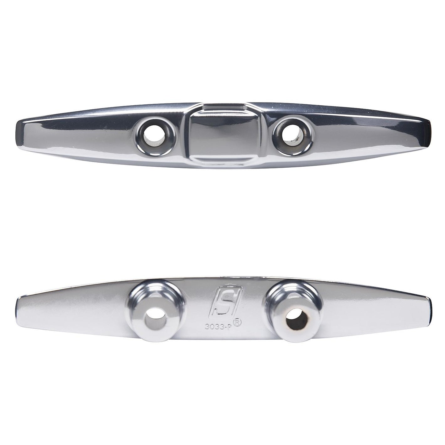 Seachoice 30331 Open Base Cleat, Chrome/Zinc, 6" L x 1" W x 1-1/8" H