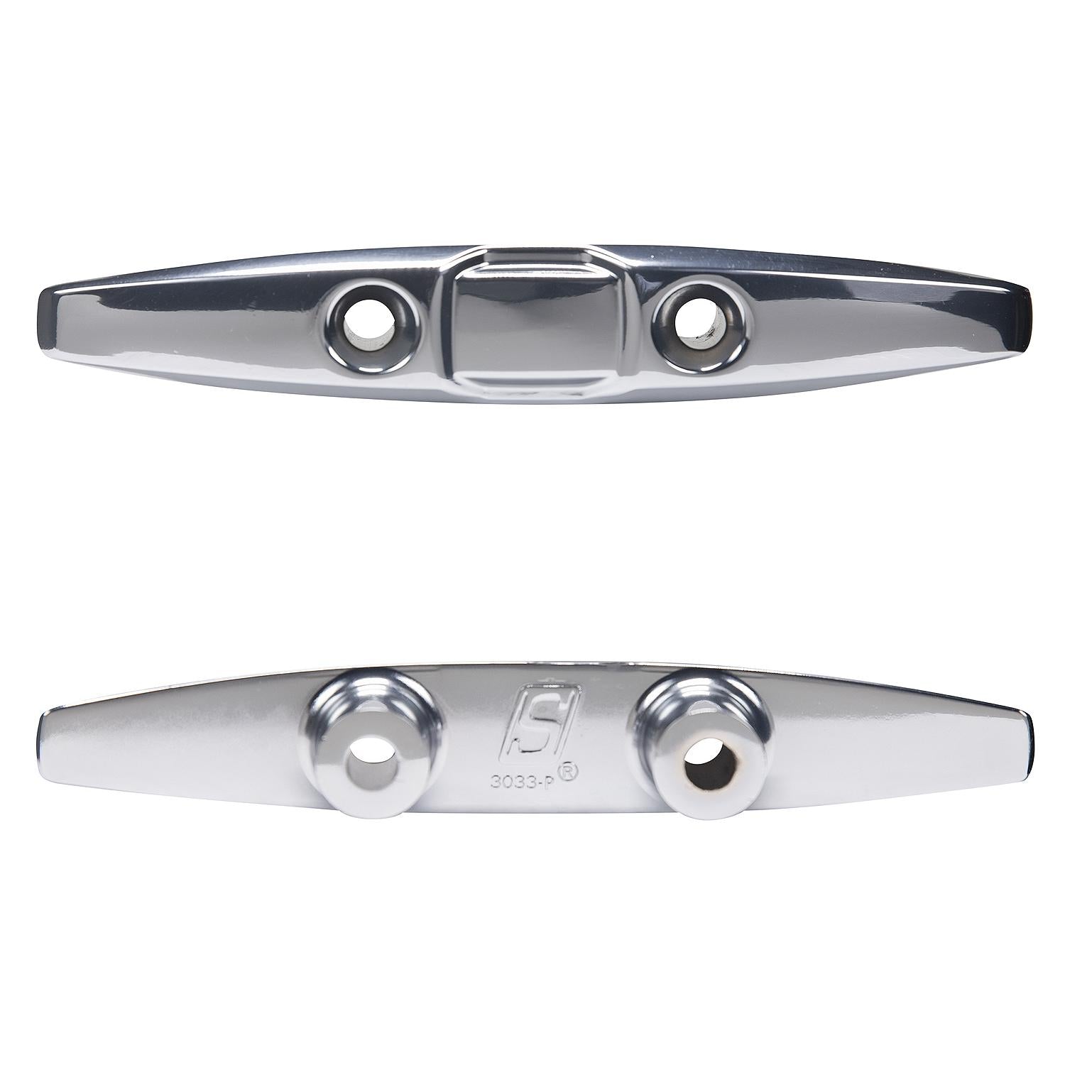 Seachoice 30331 Open Base Cleat, Chrome/Zinc, 6" L x 1" W x 1-1/8" H