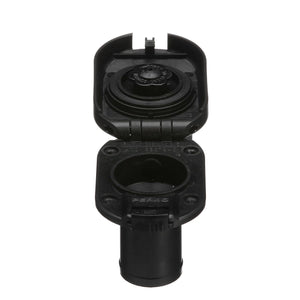 Seachoice Molded Plastic Gas Deck Fill With Vent and Cap (Hinge Flip Top) For 1-1/2" Hose